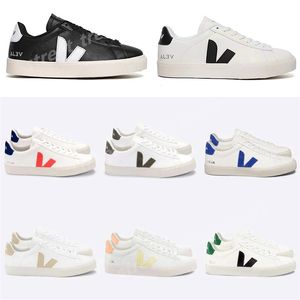 2024 Sommer Heiße französische brasiliengrüne kohlenstoffarme Leben gegen Bio-Baumwolle Flats Sneakers Frauen lässig klassische weiße Designerschuhe Herren-Ladung 36-45 P41