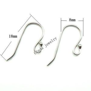 10pairs Lot 925 Sterling Silver Ohrring Haken für DIY Craft Fashion Jewelry Geschenk 18mm W045242L