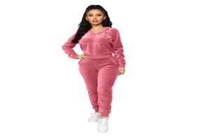 Women Active Set Tracksuits Velvet Hoodies Sweatshirt Pant Running Sport Track Anzug Jogging Sets S2XL8806275