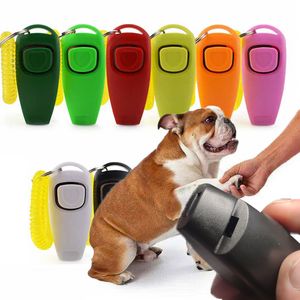 2 w 1 PET Clicker Dog Training Gwizdek Odpowiedź Karta Pet Dog Trener Przewodnik wspomagający z kluczowym pierścieniem dla zwierzaka