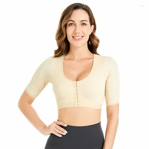 Shapers Shaper Shaper Tops Women Women Arm Compression Post Formulamento Frente Fechamento Tanque de Bra Tampo Top Shapewear Slimming Fitness Sports