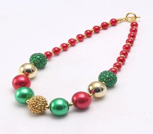 Christmas Jewelry Baby Girls Chunky Beaded Necklace Fashion Kids Bubblegum Beads Necklace For Children Festival Gifts9794531