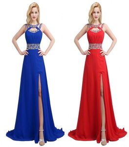 Cheap Sequined Beaded Aline Prom Dresses Vintage Side Split Evening Gown Sexy Open Back Bridesmaid Formal Party Pageant Dress CPS5694928