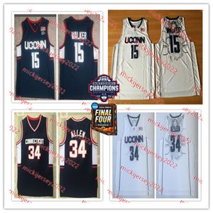 MENS #15 Kemba Walker 2024 Campioni da uomo UConn Basketball Jersey Cucite #34 Ray Allen Uconn Huskies Maglie S-3xl