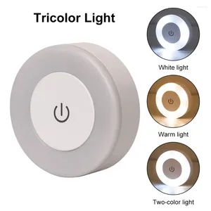 Wall Lamp LED Touch Sensor Night Lights USB Rechargeable Magnetic Base Round Portable Dimming For Room Decor