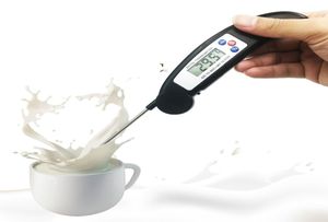 Digitalfaltbares Thermometer Lebensmittel Grilltemperaturinstrumente Fleischofen Klappküchenthermometer zum Kochwasseröl Grill to8224188