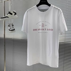 Erkekler Tişört Yaz Yuvarlak Boyun Brunello Günlük Kısa Kollu T-Shirt