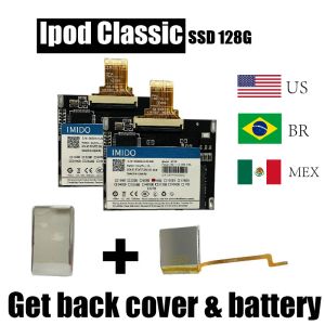 Drives Ipod Classic Обновление комплекта SSD 128GB включено 5 -й 6 -й 7 -й Gen Back Cover/Install Tools Kit отлично подходит для iPod Video/Classic