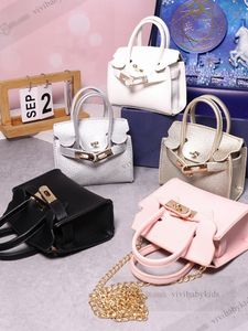 Fashion Children handbags girls metals buckle chain single shoulder bags kids PU leather messenger bag Z7628