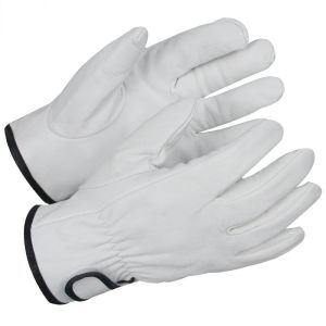 Driving Sport Men Safety Mechanic Working Glove Sheepskin Yellow White Leather Industrial Work Gloves Wholesale 527MY