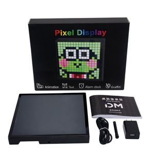 Ny LED -pixelskärm Bluetooth Pixel Screen Diy Holiday Presentbord med fotoram Vägghängande atmosfär Pixelskärm