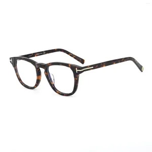 Solglasögonramar 2024 Herrens receptbelagda glasögonram Fashion Women's Leopard Print Business Vintage Acetate Reading Glasses