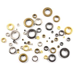 100sets Mix Color Hole Metal Eyelets With Grommets For Leathercraft DIY Shoes Belt Cap Bag Tags Clothes Scrapbooking Accessories