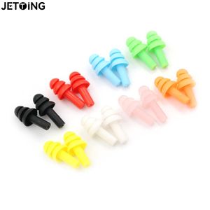10Pairs colorido silicone plugs de orelha macia de ouvido nadar com tampões para estudar esportes aquáticos de natação do sono confortável