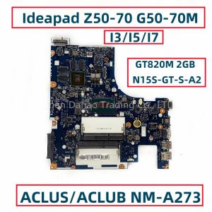 Placa -mãe para Lenovo IdeaPad G5070M Z5070 PARATEMENTE MOTEM COM I3 I5 I7 4ª GEN CPU GT820M 2GB GPU N15SGTSA2 ACLUS/ACLUB NMA273
