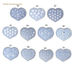 Olika DIY 3D -silikon nagelkonst Decortive Design Mögel Nagelkonsttillverkningsverktyg Mögel Kit Flower Star Heart Mögel Mögel