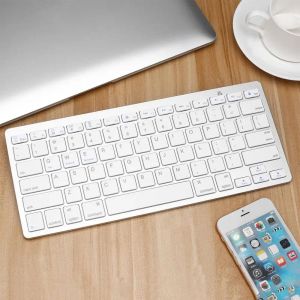 Tangentbord Silver Ultraslim 78 Keys Trådlöst tangentbord för luft för iPad Mini för Mac Computer PC MacBook iBook