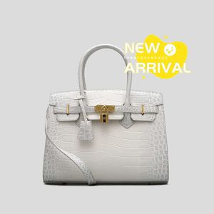 حقيبة يد كلاسيكية من Birkns 2024 New Alligator Leather Frankle 30 Buckle Women Women Women Conder-On Counter Bag