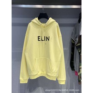 Erkekler C ve Tasarımcı Kapüşonlu Kapüşonlu Chaopai Cel Ev Kadın Ön İngilizce Alfabe Baskılı Özel Dokum ve Özel Boya OS Gevşek Gerçek Baskılı Terry Hoodie Cel JFE0 13E6