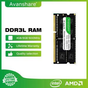 RAMs Avanshare DDR3 DDR3L DDR4 Ram Memory Sodimm 4GB 8GB 16GB 1333MHz 1600MHz 2400MHz 2666MHz 3200MHz PC4 PC3L PC3 Laptop Computer