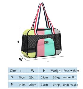 Sacchetti portatile portatile per cani da viaggio per cani borse per cani durevoli traspiranti per cani per piccoli animali domestici Accessori per gatti