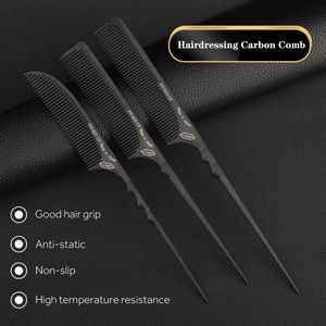 CestoMen Hairdressing Carbon Comb Hair Cutting Comb Tail Comb Professional Barber Accessories Salon Haircut Tools For Stylist 240327