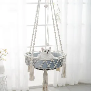 Transportadores de gatos Bohemian Cats Swing Basket Supplies Hammock Sleeping Sleepet Cat's Bed House House for Window Products