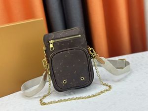 Designer Phone Bag M80746 Utility Phone Pocket Men's Shoulder Bag Crossbodys Bag S Lock Vertical Wearable Wallet Women's Mini Wallet Luxury Bag Cross body Wallet