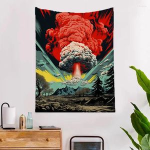 Wandteppiche Vulkan Stoff Wandteppich für Wanddekoration Anime Kawaii Zimmerdekor ästhetische Kopfteile Home Decors Schlafzimmer Hanging