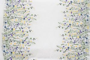 Lasui 2yards/1lot Çiçek Nakış Kumaşı Çok Follu Çok Follu Geniş 150cm DIY El Yapımı Accessroies Dressq011#