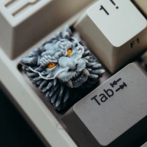 Aksesuarlar Echome Dragon Keycap 3D Reçine Mekanik Klavye için Özel El Yapımı Serin Anahtar Kapak Klavyesi Aksesuarlar Dekorasyon Hediyesi