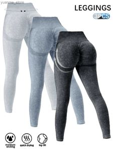 Йога наряды Salspor бесшовные сексуальные тренажеры Leggings Женщины скинни -растяжение