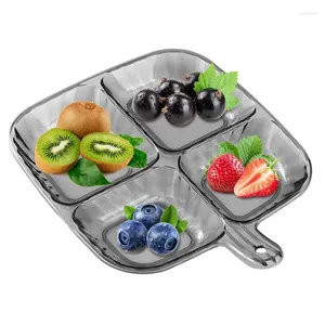 Plates Universal Portion Control Plate High Quality Reusable Dinner Grid 4 Compartments Multifunction Divided Serving Tray