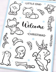 Novos animais de Natal Carimbo / selo de silicone transparente para scrapbooking DIY / álbum Decorative Clear Stamp Folhas A656