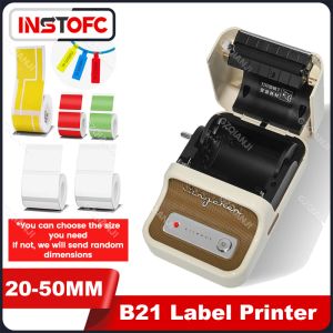 Printers Niimbot B21 Portable Label Printer Thermal Selfadhesive Sticker Mini Pocket Label Maker Machine with Paper Rolls 2inch Labeller