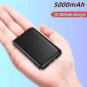 Ładowarki magnetyczna QI bezprzewodowa ładowarka 5000 mini mini zasilanie dla iPhone'a 13 12 Xiaomi PowerBank Przenośna ładowarka indukcyjna Zapasowa bateria