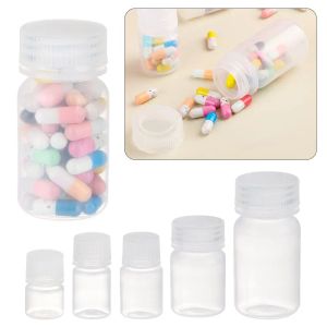 1PC 5/10/15/30/60/ml Plastic PET Clear Empty Seal Bottles Solid Powder Medicine Pill Vial Container Reagent Packing Bottle