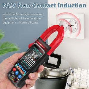 HUAJIAYI Digital Clamp Meter AC 400A Current Voltage 6000 Counts Clamp Multimeter Live Check NCV Frequency Capacitor Tester