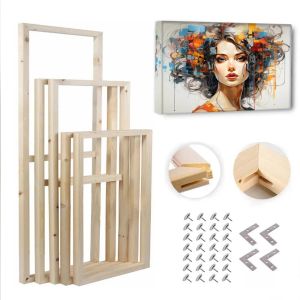 Holzmalerei Rahmen Kit DIY große Leinwand -Börse für Ölgemälde Diamantdruckfarben Poster Galerie leicht zu montieren