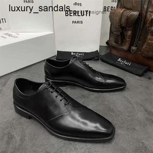 Berluti Herren Dressschuhe Lederschuhe Berlutibruti Herren Schuhe formelle Business -Lederschuhe trendy und vielseitig Oxford rj ycjw