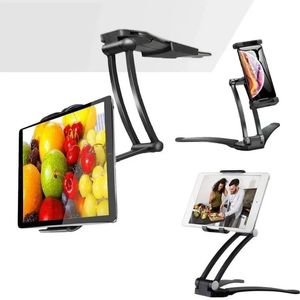 Alüminyum Mutfak Tablet Stand Telefon Tutucu Flodable Ayarlanabilir 5-13 inç Tablet IPad Pro 12.9 için Masaüstü Montaj