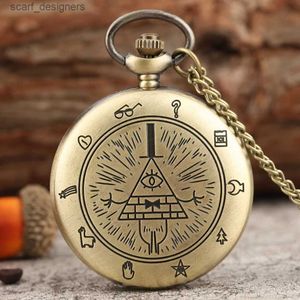 Pocket Watches New Arrival! Womens Wrist with Gravity Password Pendant - Featuring Mysterious Triangle Devil Quartz from Overseas Eye. P Y240410