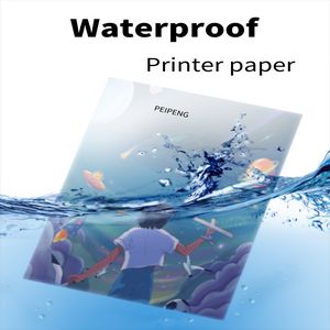 50/10 ark A4 laser bläckstråleskrivare vattentät tryckpapper kopier hantverk papper transparent vitt självhäftande klistermärke etikett