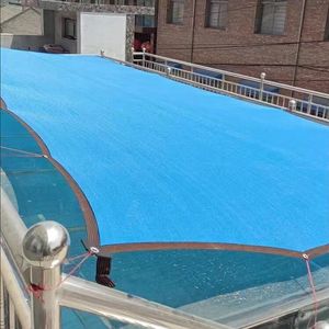 Blue 85% Sunshade Net HDPE Privacy Screen Fence Net Pergola Gazebo Awnings Terrace Tent Swimming Pool Shade Net Car Sun Cover