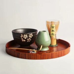 日本の抹茶セット竹ブラシセット天然竹の抹茶アクセサリーカンフーティーカップツール