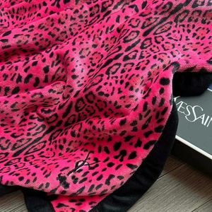 Blankets Pink Leopard Print Blanket Soft Camping Sofa Plush Travel With Box Summer Towels Bed Plaid Luxury Bedroom Decoration