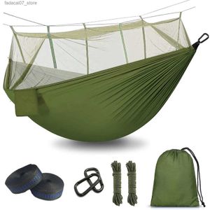 Hammocks UltraLight Mosquito Net Parachute Ciondolo con bocchetto repellente per zanzare verde militare usato per la tenda da campeggio all'aperto Done Delivery