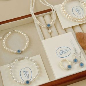 Kaiserin-Witwe Xis Marineblaues Perlenkette des Marineblauens ist vielseitig, High-End, Colarbone-Kette, Nische, Licht und elegantes Schmuck für Frauen