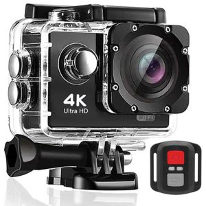 Kameralar 4K Ultra HD Mini Eylem Kamera 2.0inch Ekran WiFi Uzaktan Kumanda Sualtı Su Geçirmez Su Geçirmez Kask Video Kameralar Spor Kamerası