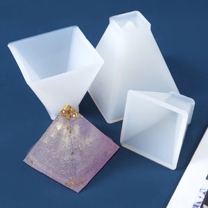 Candle Mold Transparent Pyramid Silicone Mould DIY Resin Art 20-95mm Aromatherapy Handmade Candle Making Molds Tool Supplies